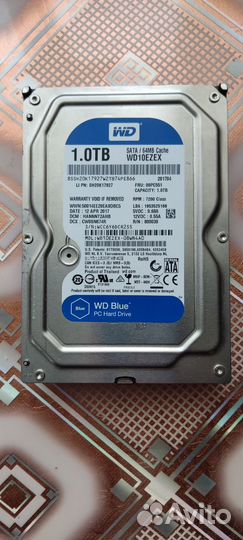 Жёсткий диск для пк WD Blue 1.0 TB