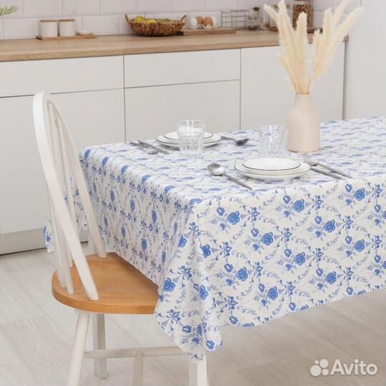Клеёнка столовая на нетканой основе «Гжель», 1,352
