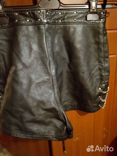 Шорты женские кожаные