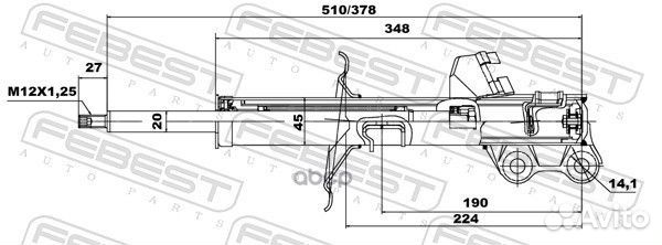 Амортизатор передний левый GAS.twin tube 026666