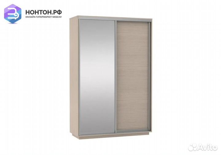 Шкаф-купе Нонтон Хит с зеркалом дуб молочный