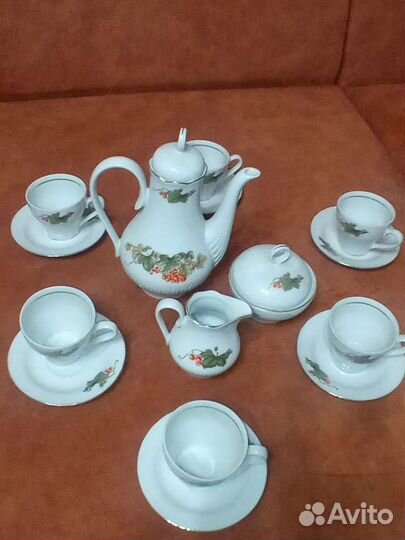 Винтажный кофейный сервиз гдр