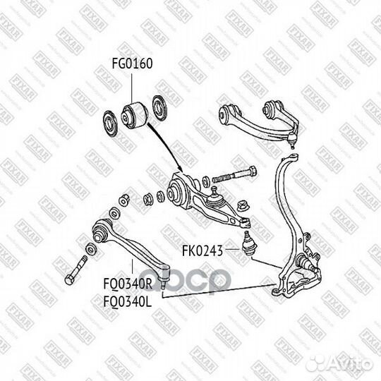 Рычаг MB W220/C215 98- перед.подв.нижн.перед.лев