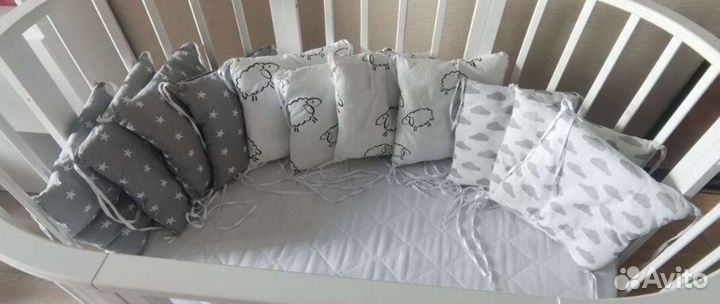 Бортики подушки в детскую кроватку
