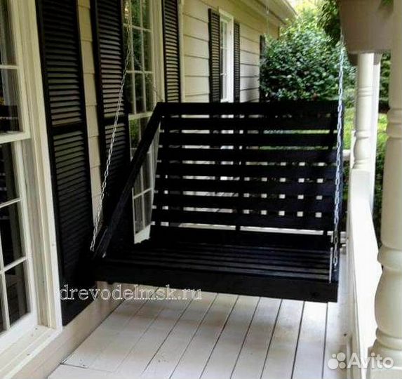 Садовые качели в стиле паллет