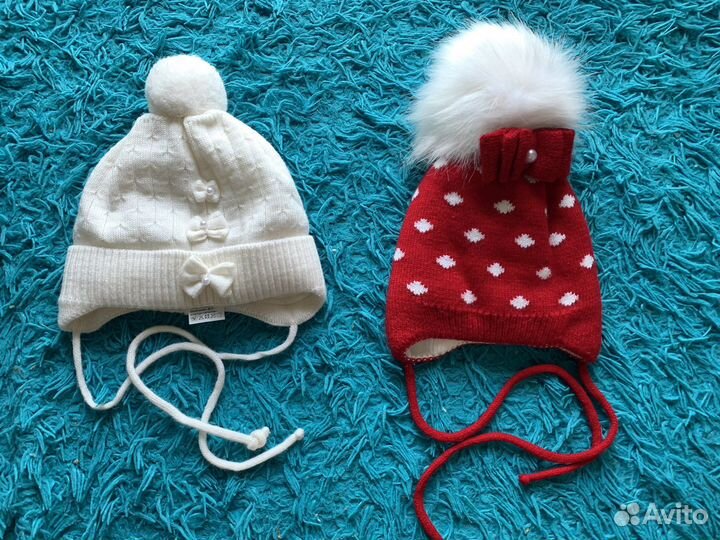 Шапка зимняя для новорожденного р.40-42