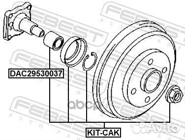 Подшипник задней полуоси комплект KIT-CAK KIT-C