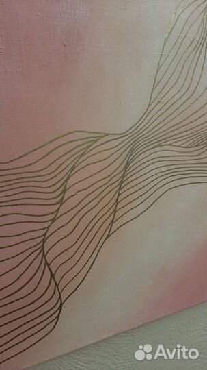 Интерьерная картина маслом с поталью 70 на 90