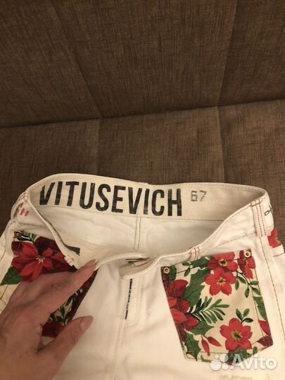 Джины для девочки белые Дизайнерские Vitusevich