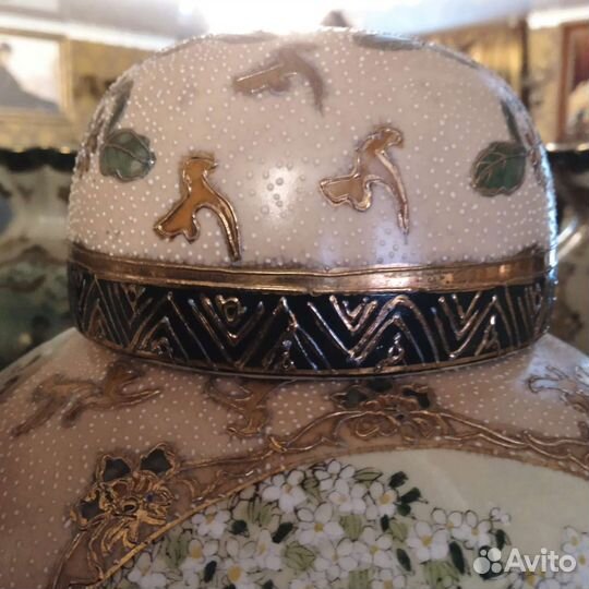 Комплект старинных ваз Satsuma, начало хх века