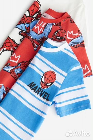 Футболки H&M (110/116, 122/128) Marvel