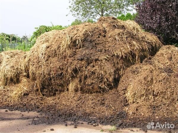 Навоз с соломой (сено)