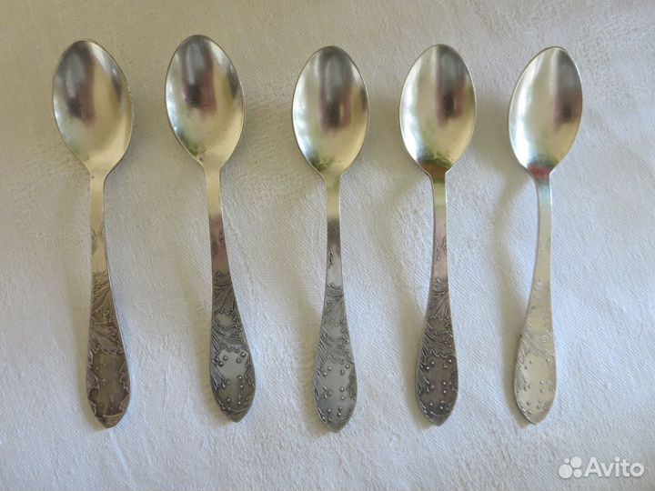 Ложки чайные Звездочки/Еловые ветки СССР