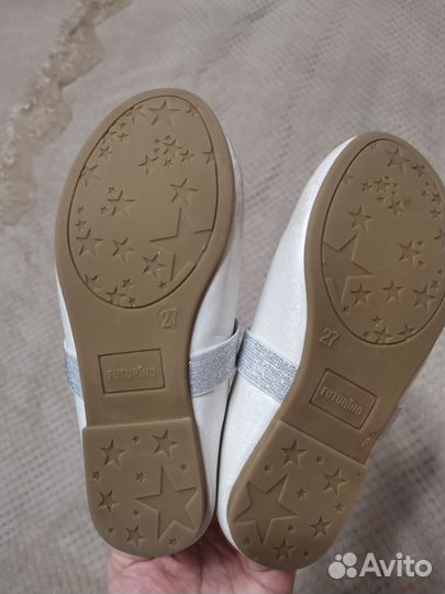 Туфли для девочки 27 размер белые