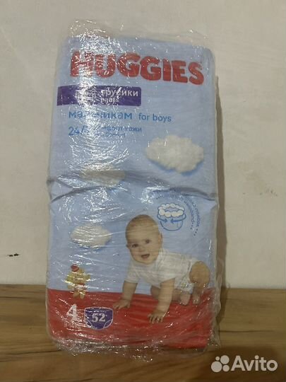 Huggies труски мальчикам 4 (104шт)