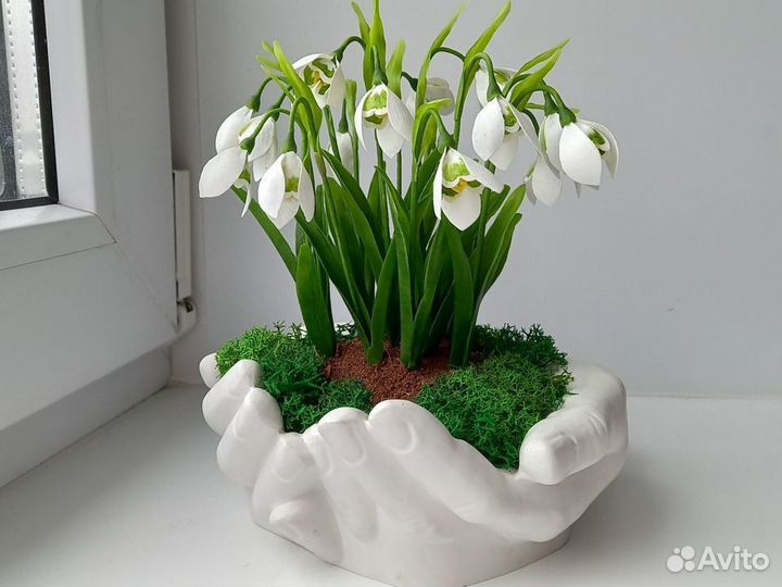 Первоцветы из холодного фарфора