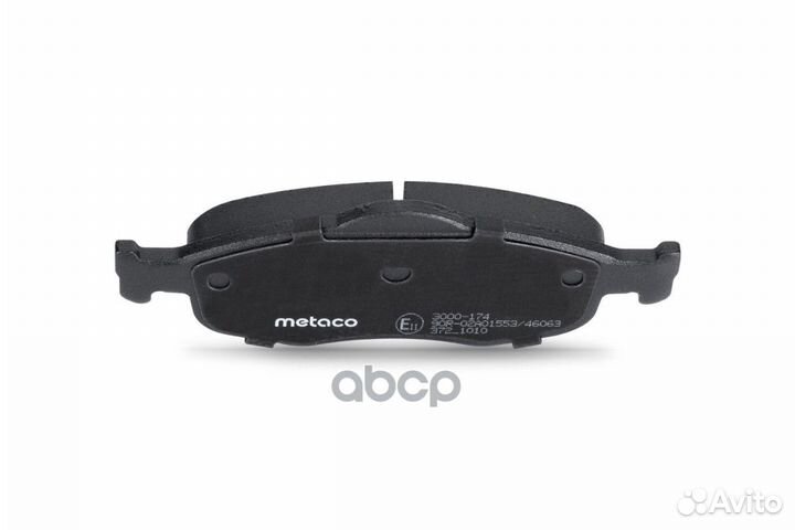 Колодки тормозные передние к-кт 3000-174 metaco