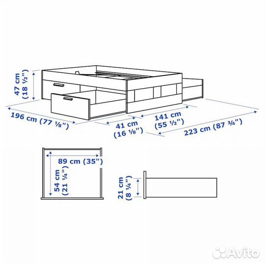 Новая кровать IKEA brimnes