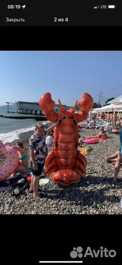 Надувной матрас в виде лобстера