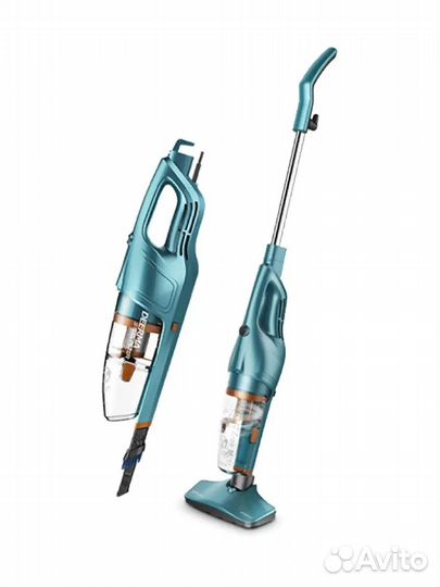 Вертикальный пылесос deerma зеленый