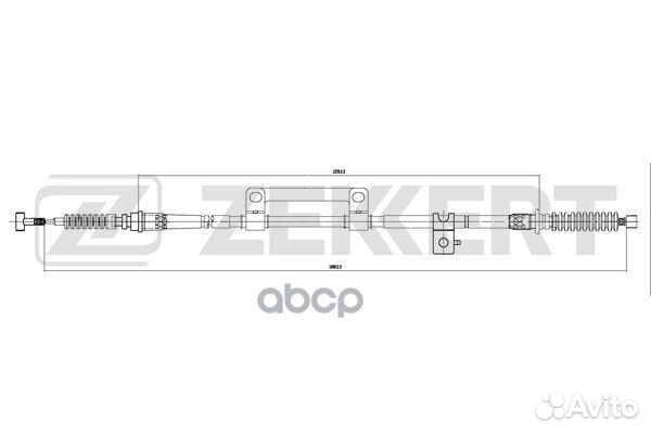 Трос стояночного тормоза левый Kia Cerato 01