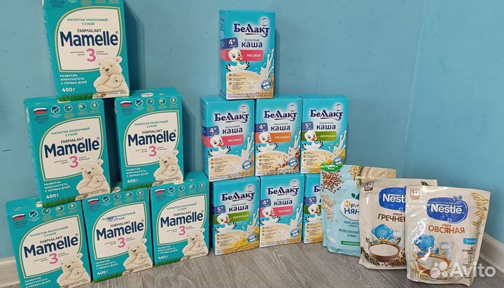 Детская молочная смесь, детские каши
