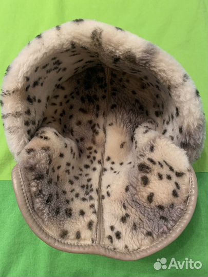 Шапка женская кожаная