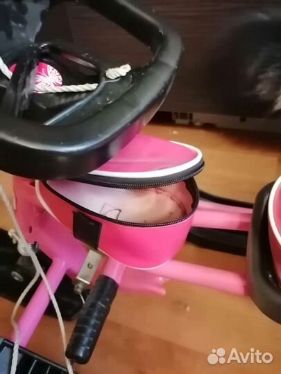 Детский снегокат со спинкой