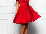 Платье модельное красный цвет