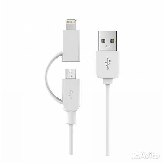 Кабель Devia 2 in 1 Lightning and Micro USB Smart