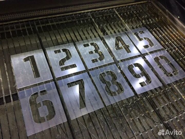 Трафарет цифр на заказ