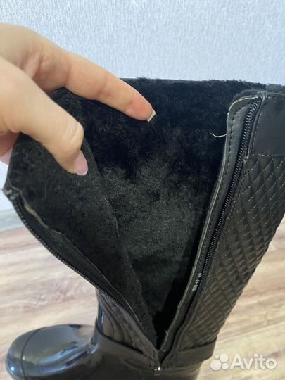 Сапоги резиновые утепленные женские 38 размер