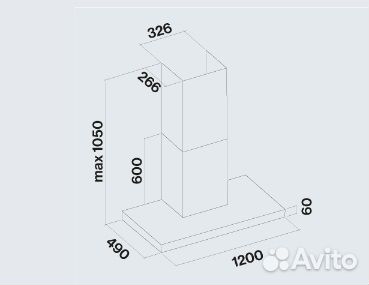 Вытяжка falmec plane black 120 plus (cpln20.E22P2#