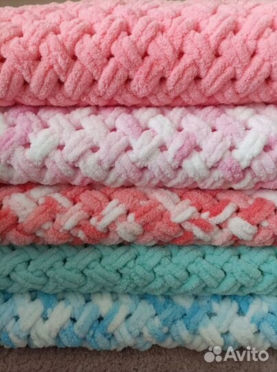 Плед детский вязаный ручная работа