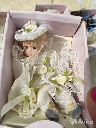 Фарфоровые куклы 2 шт белая и синяя