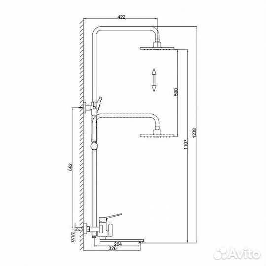 Душевая стойка Frap F2462