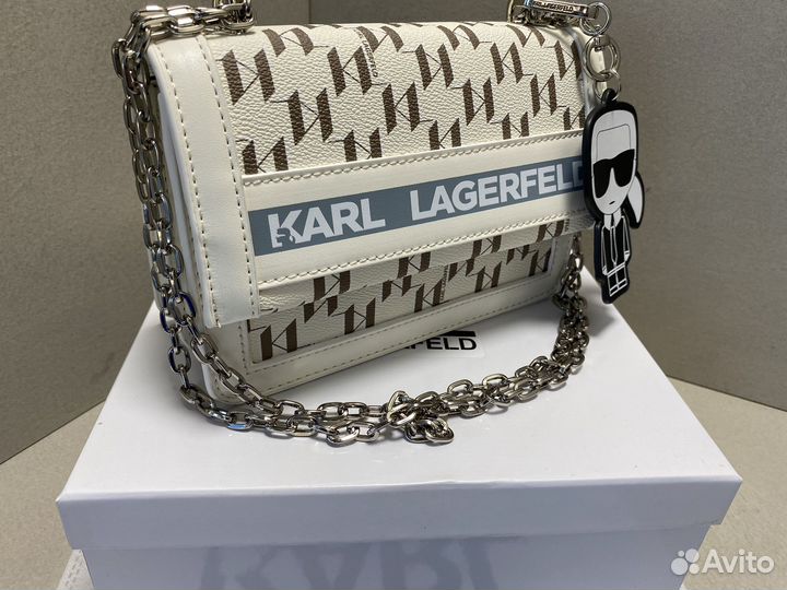 Сумка женская Karl lagerfeld новинка бежевая