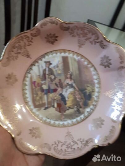 Пара винтажных тарелок, фарфор, Англия