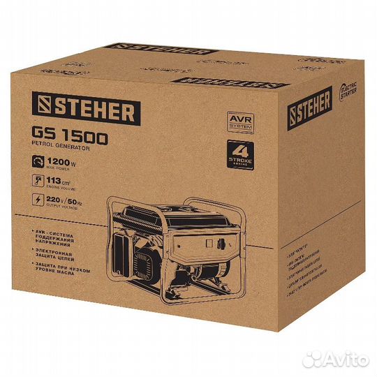 Бензиновый генератор Steher GS-1500