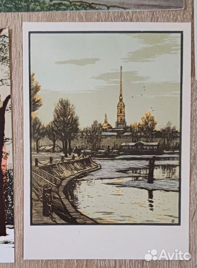 Ленинград в работах разных художников, 14 открыток