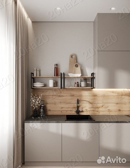 Полка настенная навесная лофт