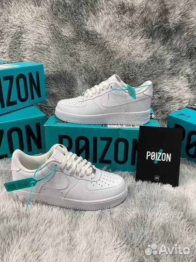 Nike Air Force 1 White Белые Оригинал Poizon