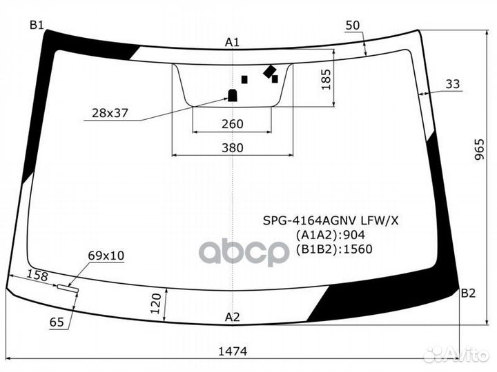 Стекло ветровое hyundai creta 15-21