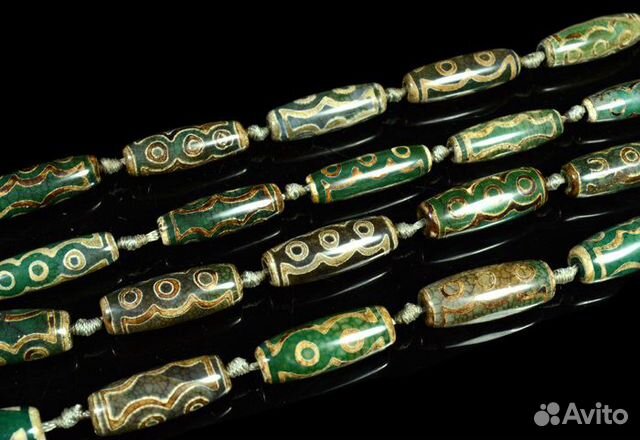 Бусины Дзи из агата