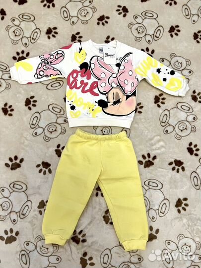 Новый костюм теплый с Минни для девочки р. 74