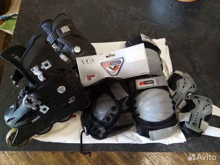 Роликовые коньки детские с защитой