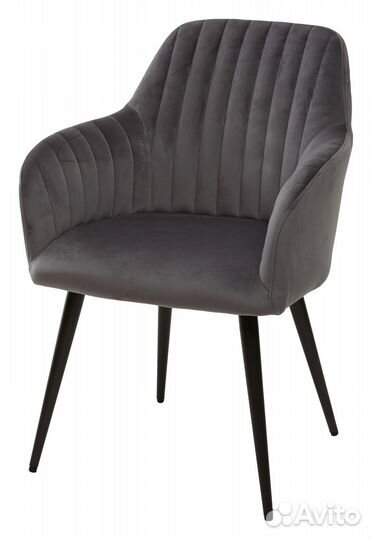 Стул regent dark grey черный/тк. велюр темно-серый