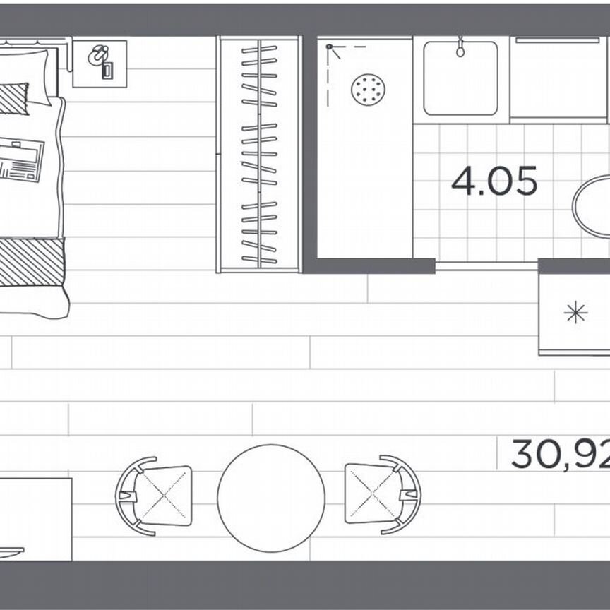 Апартаменты-студия, 35 м², 4/14 эт.