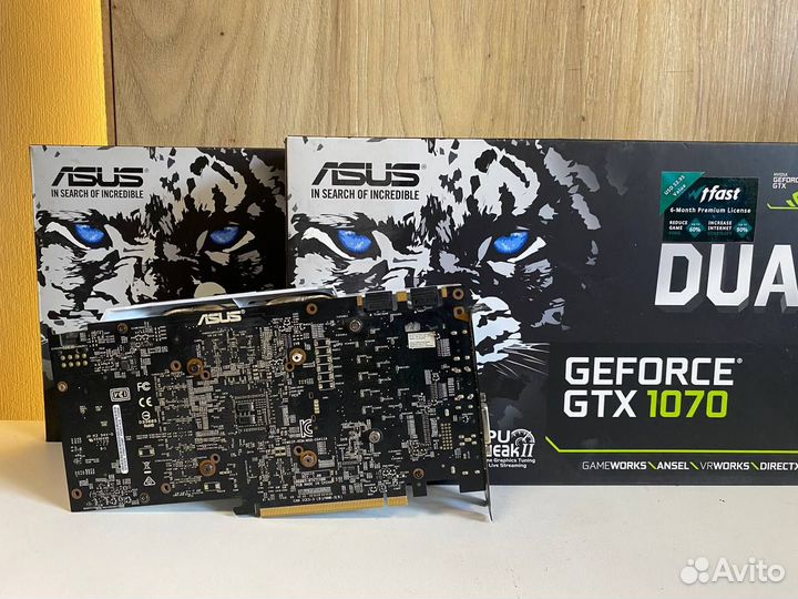 Видеокарта Asus GTX 1070 Dual 8GB Гарантия