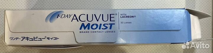 Линзы Acuvue Moist и Oasys, открытые упаковки